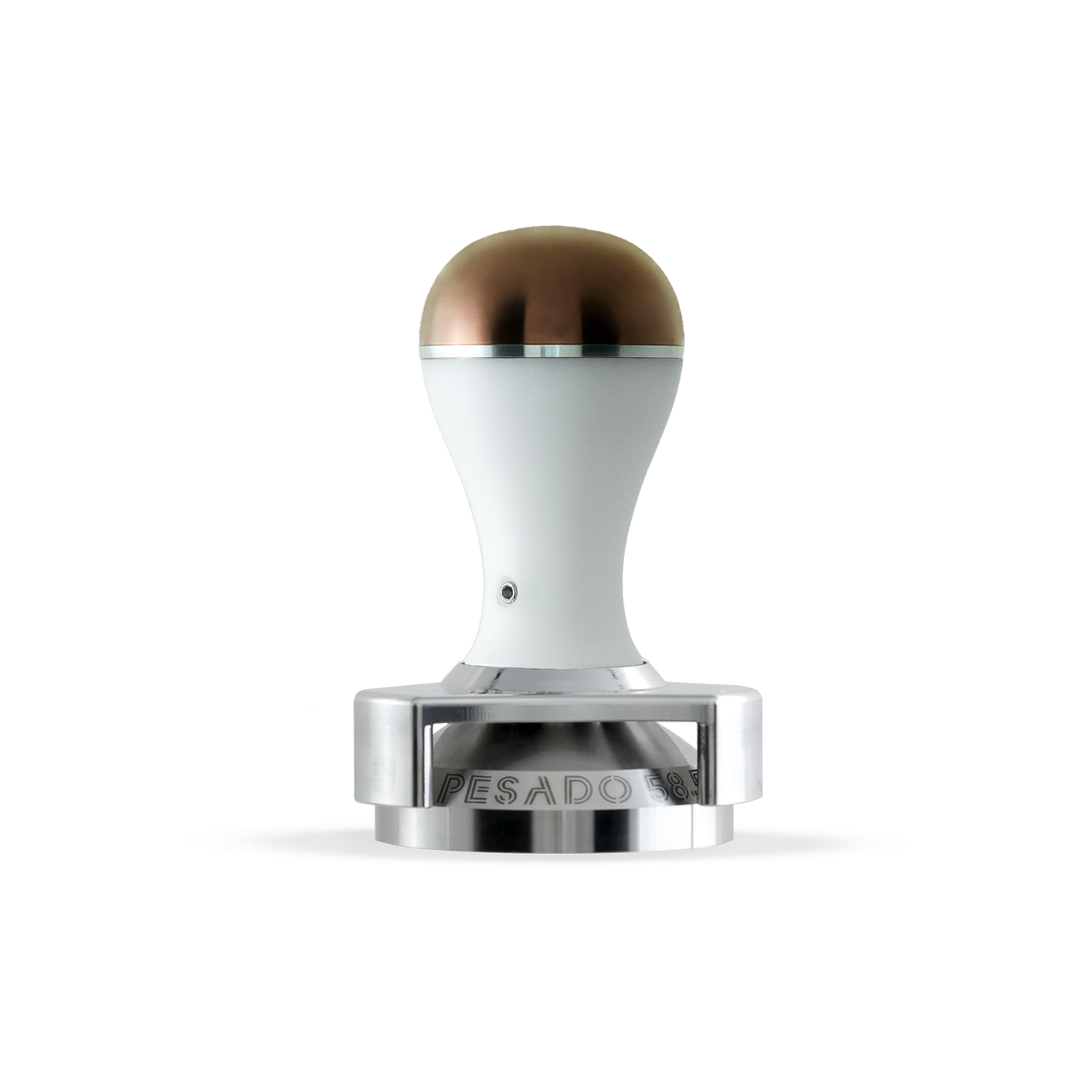 Pesado Tamper w/ Depth Adjuster - White & Bronze