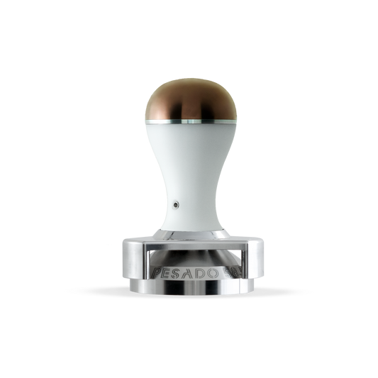 Pesado Tamper w/ Depth Adjuster - White & Bronze