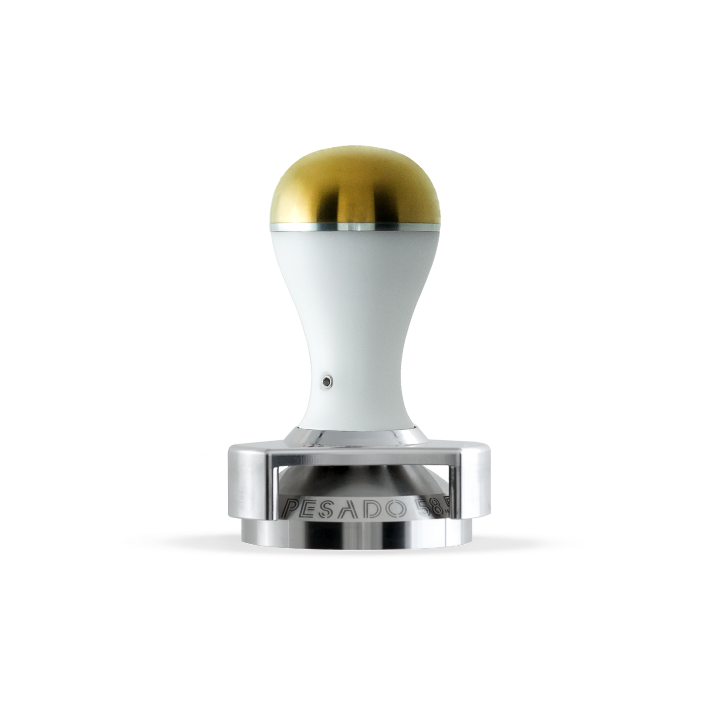 Pesado Tamper w/ Depth Adjuster- White & Gold