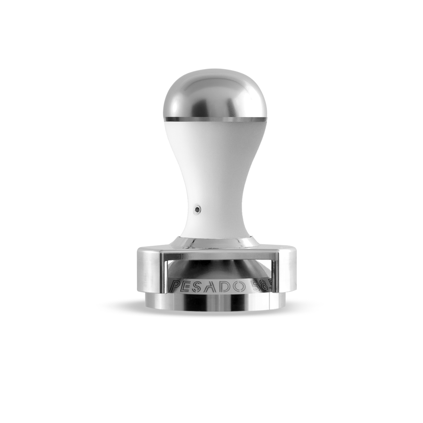 Pesado Tamper w/ Depth Adjuster - White & Silver