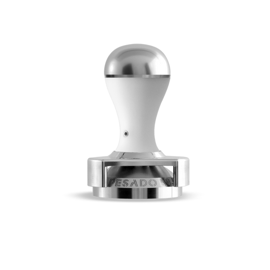 Pesado Tamper w/ Depth Adjuster - White & Silver