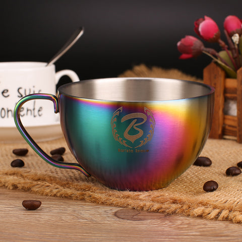 Barista Space Latte Art Cup 250ml - Sandy Rainbow