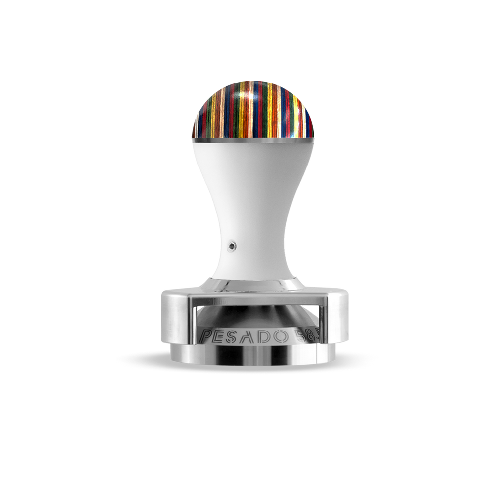 Pesado Tamper w/ Depth Adjuster - White & Iris