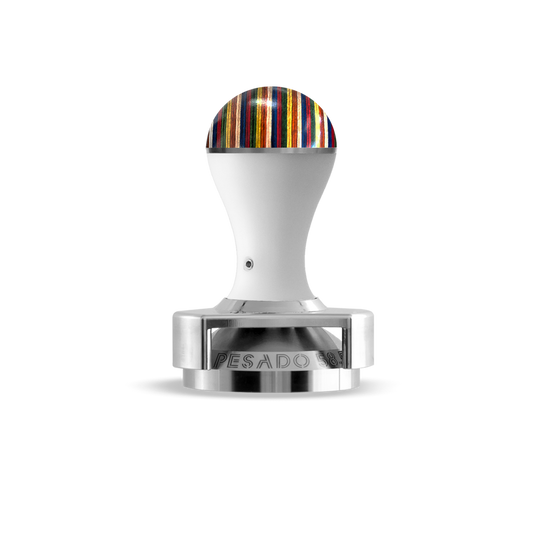 Pesado Tamper w/ Depth Adjuster - White & Iris