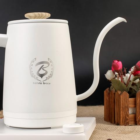 Barista Space 1 L Smart Temperature Controlled Electric Coffee Kettle - White