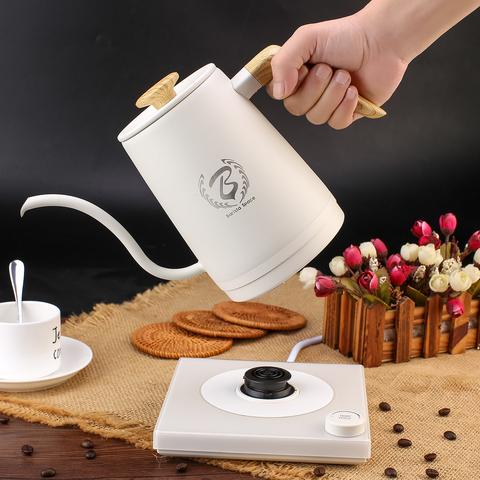 Barista Space 1 L Smart Temperature Controlled Electric Coffee Kettle - White