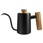 DHPO Stainless Steel Pour Over Coffee Kettle with Wooden Handle & Knob 600ml