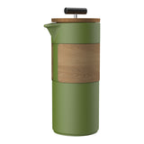 DHPO Ceramic Travel French Press with Wooden lid & Sleeve
