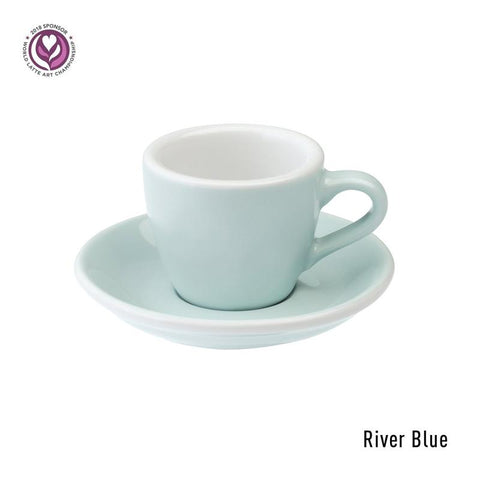 Loveramics Egg Espresso Cup & Saucer 80ml -River Blue