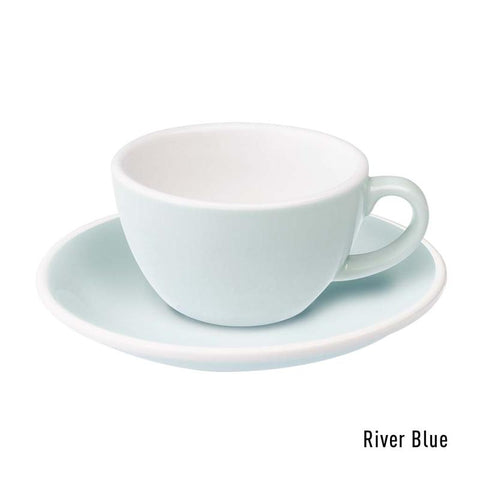 Loveramics  Egg Flat White Cup & Saucer 150ml - River Blue