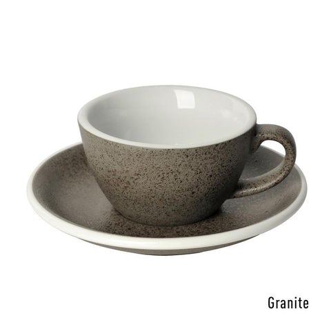 Loveramics Egg Flat White Cup & Saucer 150ml - Granite