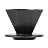 Saraya Creative Octagonal-Shaped Ceramic Dripper 02 (2-4 cups) - Black