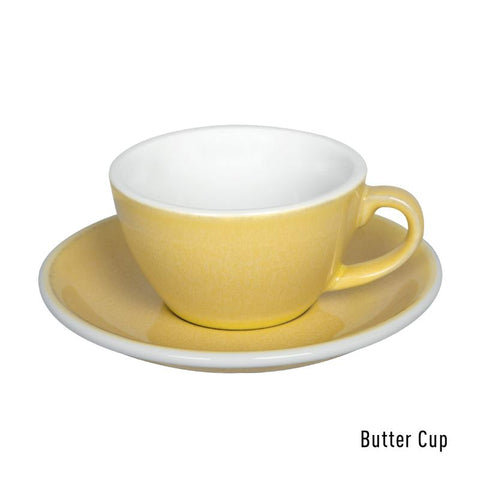 Loveramics  Egg Flat White Cup & Saucer 150ml - Butter Cup