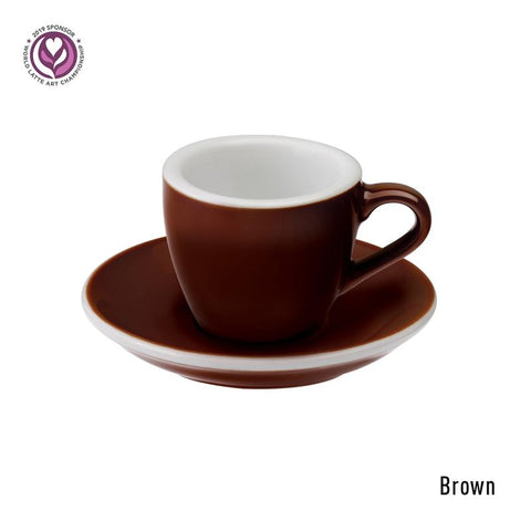Loveramics Egg Espresso Cup & Saucer 80ml -Brown