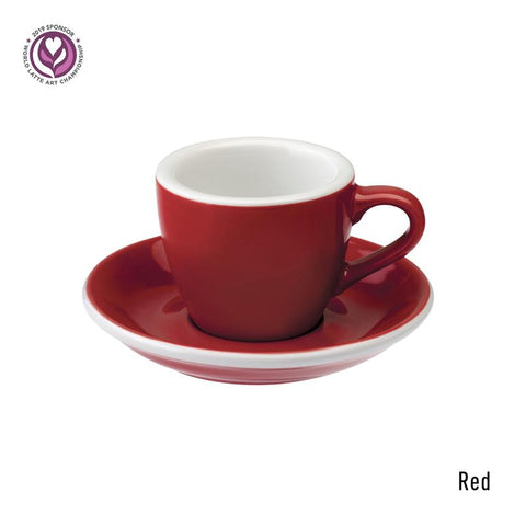 Loveramics Egg Espresso Cup & Saucer 80ml -Red