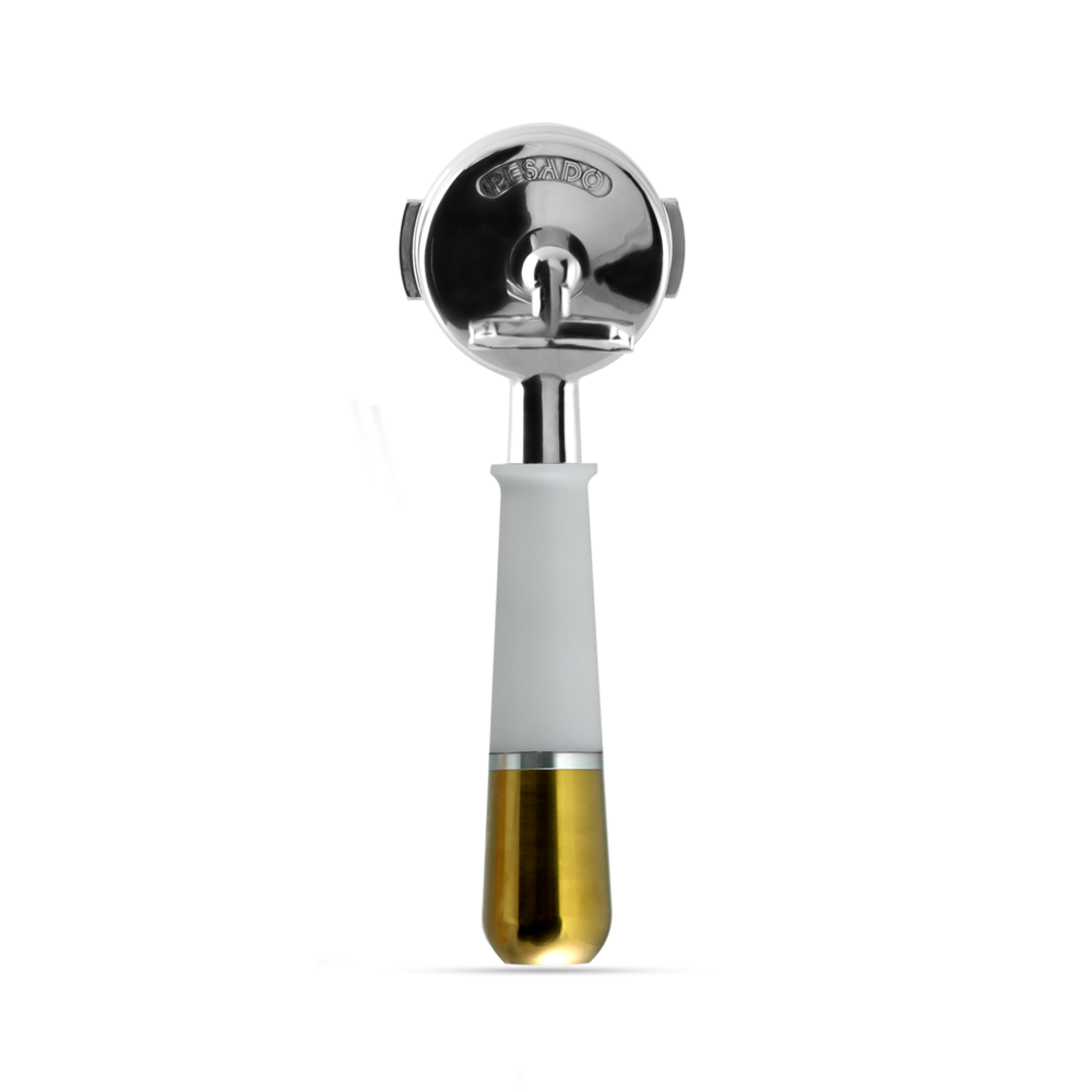 Pesado Spouted Portafilter - White & Gold